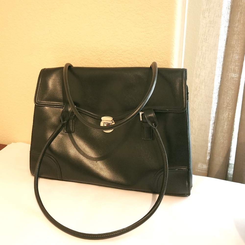 Liz Claiborne Tote Bag Black Work Messenger